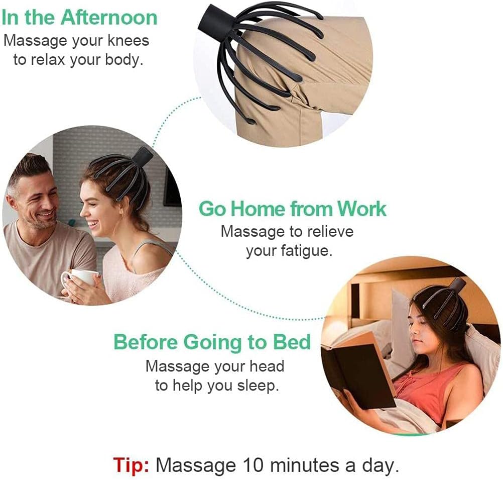 Head Massager Spider Hands-Free Electric