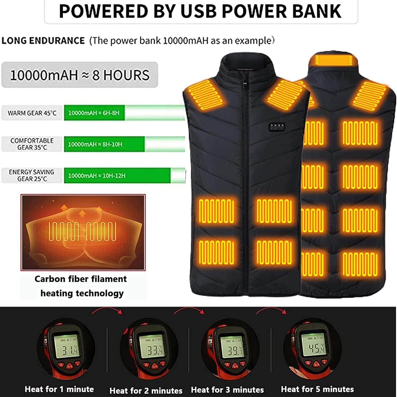 Unisex Warming Heated Vest