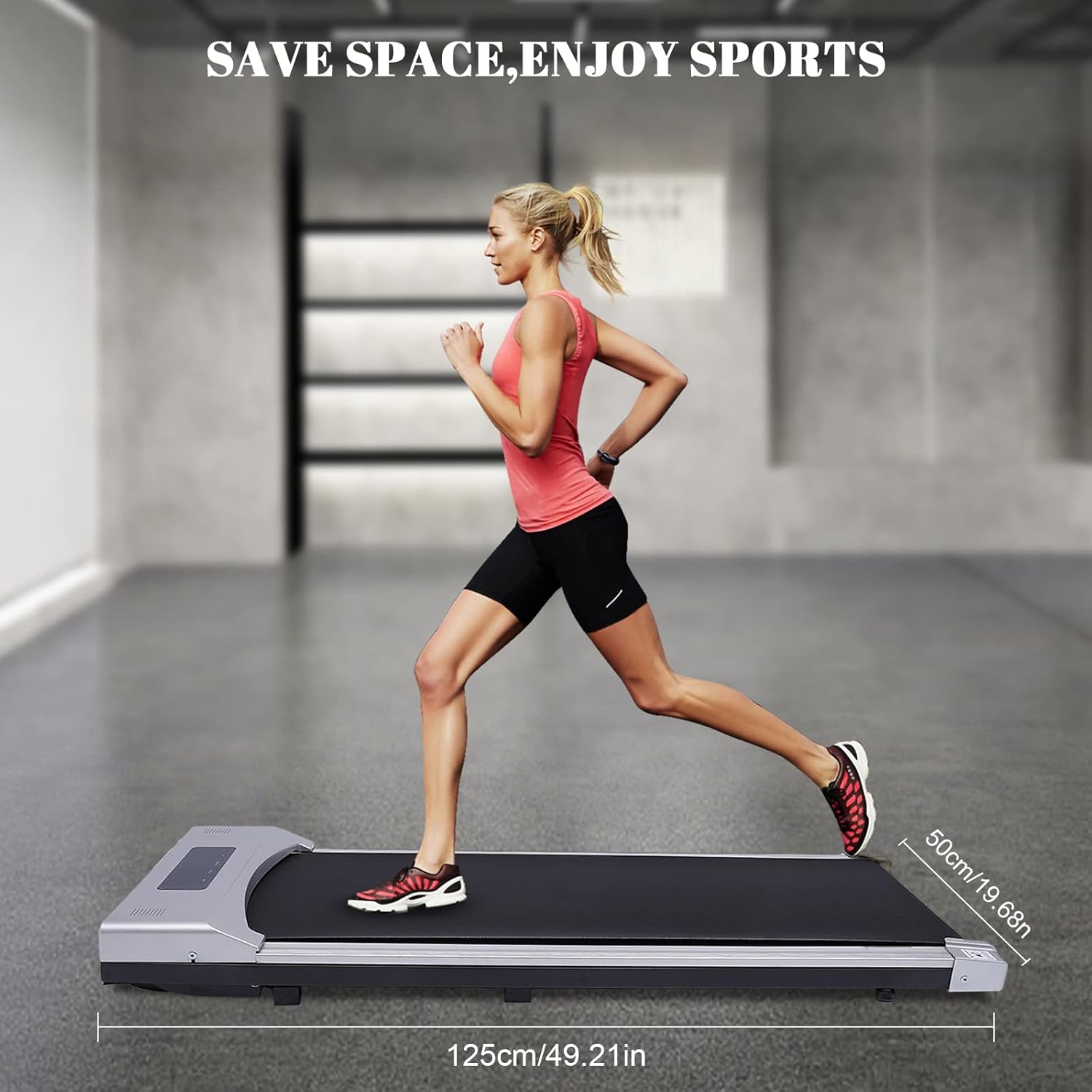 Electric Treadmill – Portable Under Desk Walking Pad with Remote